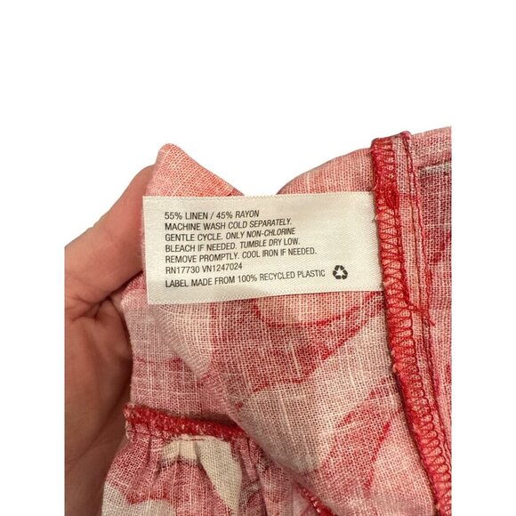 Rhode x Target Linen/Rayon Zinnia Floral Bell Sleeve Midi Dress Size 18  EUC - Picture 5 of 5